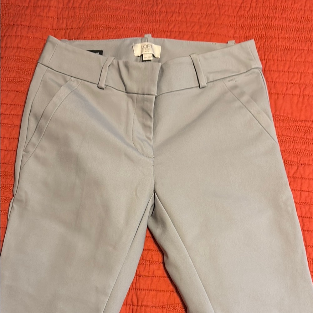 LOFT Light Gray Ankle Pants